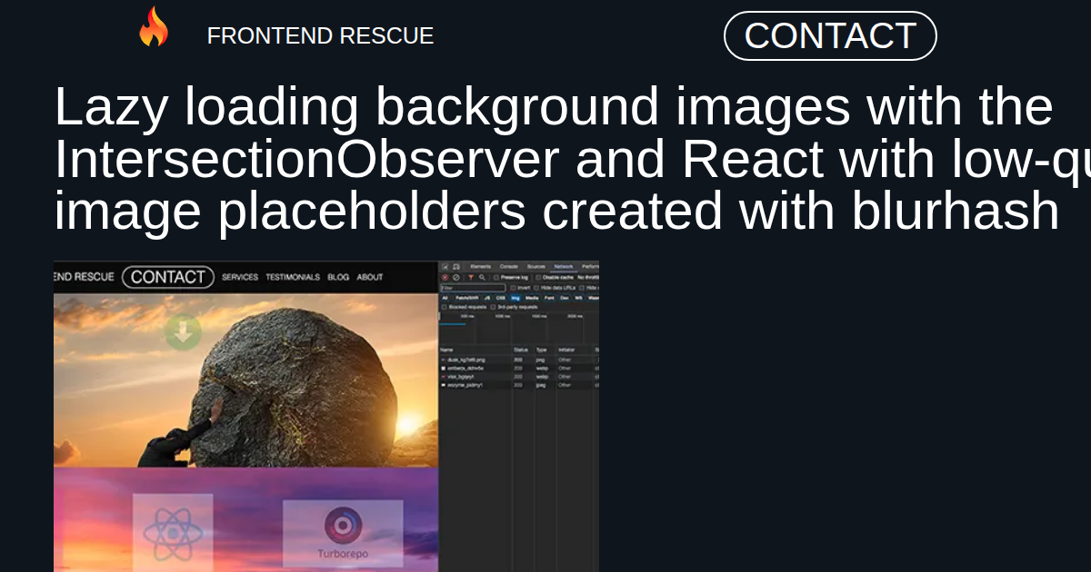 Lazy loading background images with the IntersectionObserver and React ...